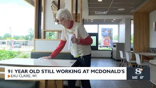 91 Years old still working at McDonald's Eau Claire