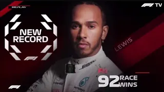 92 wins for Lewis Hamilton