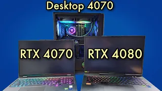 Mobile RTX 4070 & RTX 4080 Vs Desktop RTX 4070 - DON'T buy a 4070 gaming Laptop!