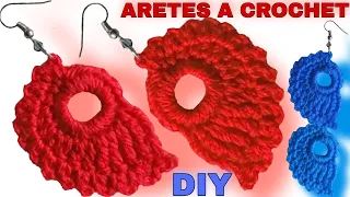 Toma 10 MINUTOS y teje estos ARETES A CROCHET *TE ATREVES*