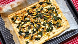 Spinach and Feta PUFF PASTRY TART Recipe