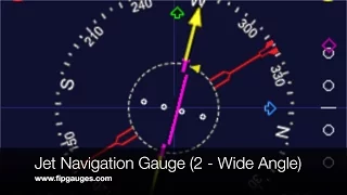 Jet Navigation Wide Angle Gauge - Saitek/Logitech Flight Information Panel & SPAD.neXt