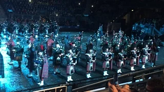 Massed Pipes and Drums at The Royal Edinburgh Military Tattoo 2016 79ths Farewell to Gibraltar