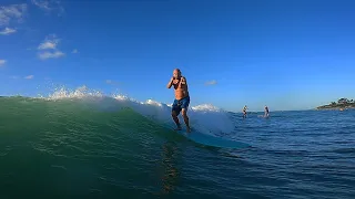 WPB - DEC 21 AM 1/2 - POV longboard surfing - RAW - GoPro Hero8 - Hawaii