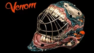 How To Airbrush A Goalie Mask; Venom Design Pt. 1