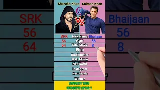 Shahrukh Khan Vs Salman Khan Movies Comparison 2022 ।। #shorts #short #shahrukhkhan #salmankhan