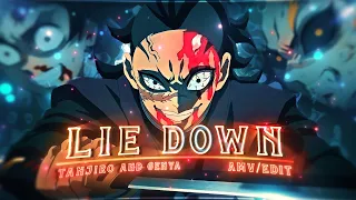 Tanjiro & Genya 🔥😈 - Lie Down | Demon Slayer [Edit/AMV]!