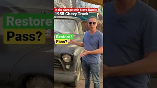 SHOULD THIS CLASSIC TRUCK BE SAVED??? 1955 Chevy Truck. In the Garage with Steve Natale #shorts