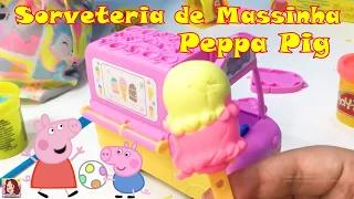 Peppa Pig e George Caminhão de Sorvete massinha play-doh! Vamos vender no caminhão de sorvete Manu ?