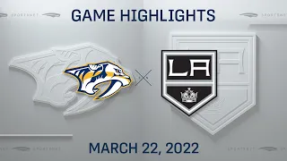 NHL Highlights | Predators vs. Kings - Mar. 22, 2022