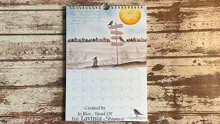 Mindful Monday with A Pipin Scene for July by Jo Rice #laviniastamps #calendar