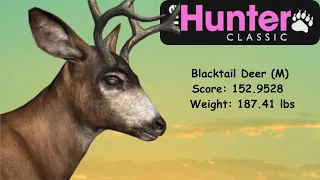 The Hunter Classic | Blacktail Deer Gameplay | Score: 152.9528