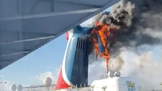 Shocking video: Carnival cruise ship from Florida catches fire in Grand Turk