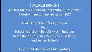 31.05.2021 - Türkische Sicherheitspolitik.  Vortrag (1/2)