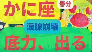 【蟹座】春分3月下旬   底力が溢れ出す💖 涙　 誰かの存在が勇気となって想像以上の扉を開いていく💘大変化‼️　 #カードリーディング  #2023