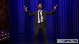 Paul Rudd lip syncing "Don't Stop Me Now" and Robert Downey Jr dancing to "Jump"