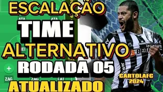 #DICAS #CARTOLA FC #5°RODADA /TIME ALTERNATIVO . COM ÓTIMOS JOGADORES,/FORA DOS MAIS ESCALADOS/ 2024