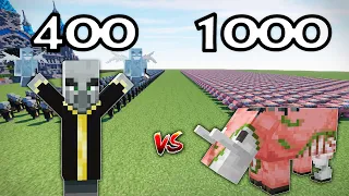 400 Evoker Vs 1000 Zoglin | Minecraft |