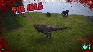THE ISLE - Гиганотозавр прижал Трицератопса к пустоте!
