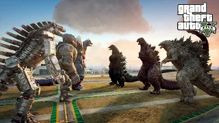 Godzilla, Shin Godzilla, Heisei Godzilla vs Space Godzilla, Mechagodzilla, Mechani Kong - GTA V Mods