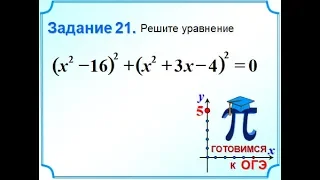 ОГЭ Задание 21 Решение уравнения