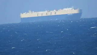 Nikon p900 zoom test ship was about 5km out at sea