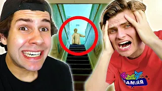 David Dobrik is Scared of Ghosts at the Team RAR House