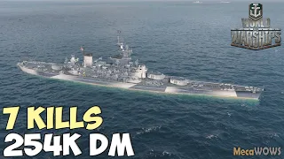 World of WarShips | Georgia | 7 KILLS | 254K Damage - Replay Gameplay 1080p 60 fps