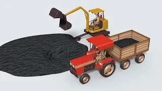 Tractor show and Grapnel Loader - Tractor and agricultural Machinery Simulation / Traktor for Kids