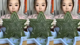 Asmr Eating Satisfying Crunchy ICE eating real mukbang . #902