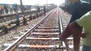 Rajdhani Express smashed a person working on the track at North Bengal