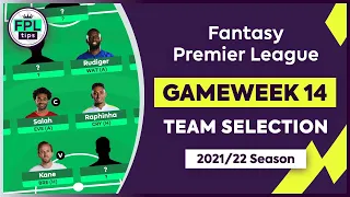 FPL GW14: TEAM SELECTION | Alonso or Jota? | Gameweek 14 | Fantasy Premier League Tips 2021/22