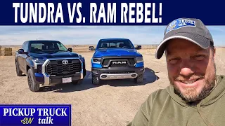 Truck Comparison! 2022 Toyota Tundra vs. 2022 RAM 1500 Rebel G/T