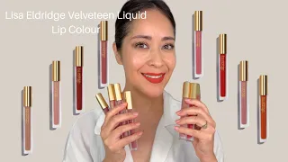 NEW! Lisa Eldridge Velveteen Liquid Lipsticks, Trying ALL 8 Shades!