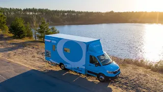 Medical truck for vaccination and as mobile eye clinic