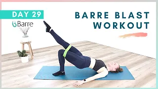 DAY 29 Barre Workout Challenge // 5 Min At Home Barre Band Booty Workout