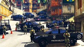 BOPE FAZ OPERAÇÃO NA FAVELA DA BARRAGEM PARA RETIRAR BARRICADAS | GTA 5 VIDA POLICIAL