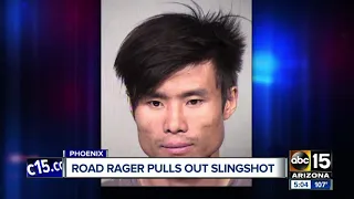 Man accused of using slingshot during Phoenix road rage incident