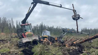 Обычный день на лесозаготовительном участке или спасение тракторов PONSSE