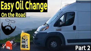 RAM Promaster DIY - Easy on the road oil change - Extracting Oil, Reset Warning light - Part 2