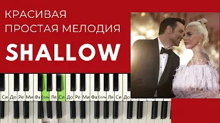 SHALLOW. Lady Gaga, Bradley Cooper (A Star Is Born) - EASY Piano Tutorial