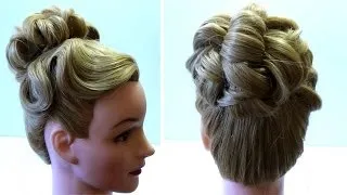 Прическа на выпускной/Свадебная прическа/Ретро🍒Prom wedding hairtyle for long hair