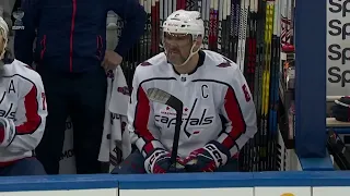 Alex Ovechkin says What a Puck to refs after no penalty was given in game 1 vs Rangers (21 apr 2024)