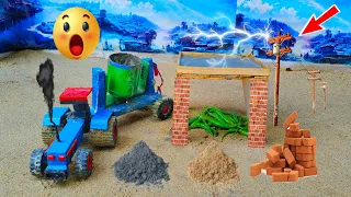 diy tractor making concrete house science project | diy tractor | floor mill |@KeepVilla