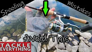 MISTAKES to AVOID (Spooling a Spinning Reel WITHOUT Line Twists)