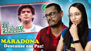 ♫ MARADONA, DESCANSE EM PAZ I Paródia Deus é por Nós - MC Marks, DJ Muka - REACT EM CASAL