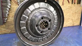 How to make a simple DIY forge from a car wheel.