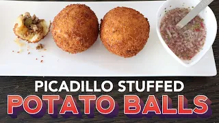 The Best Picadillo Stuffed Potato Balls, Las Mejores Papas Rellenas con Picadillo