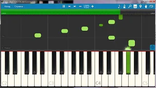 Noize MC Грабли На пианино, уровень легкий.  Synthesia + оригинал