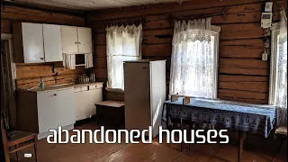 Exploring abandoned places.abandoned houses in the forest.Silent Vlog